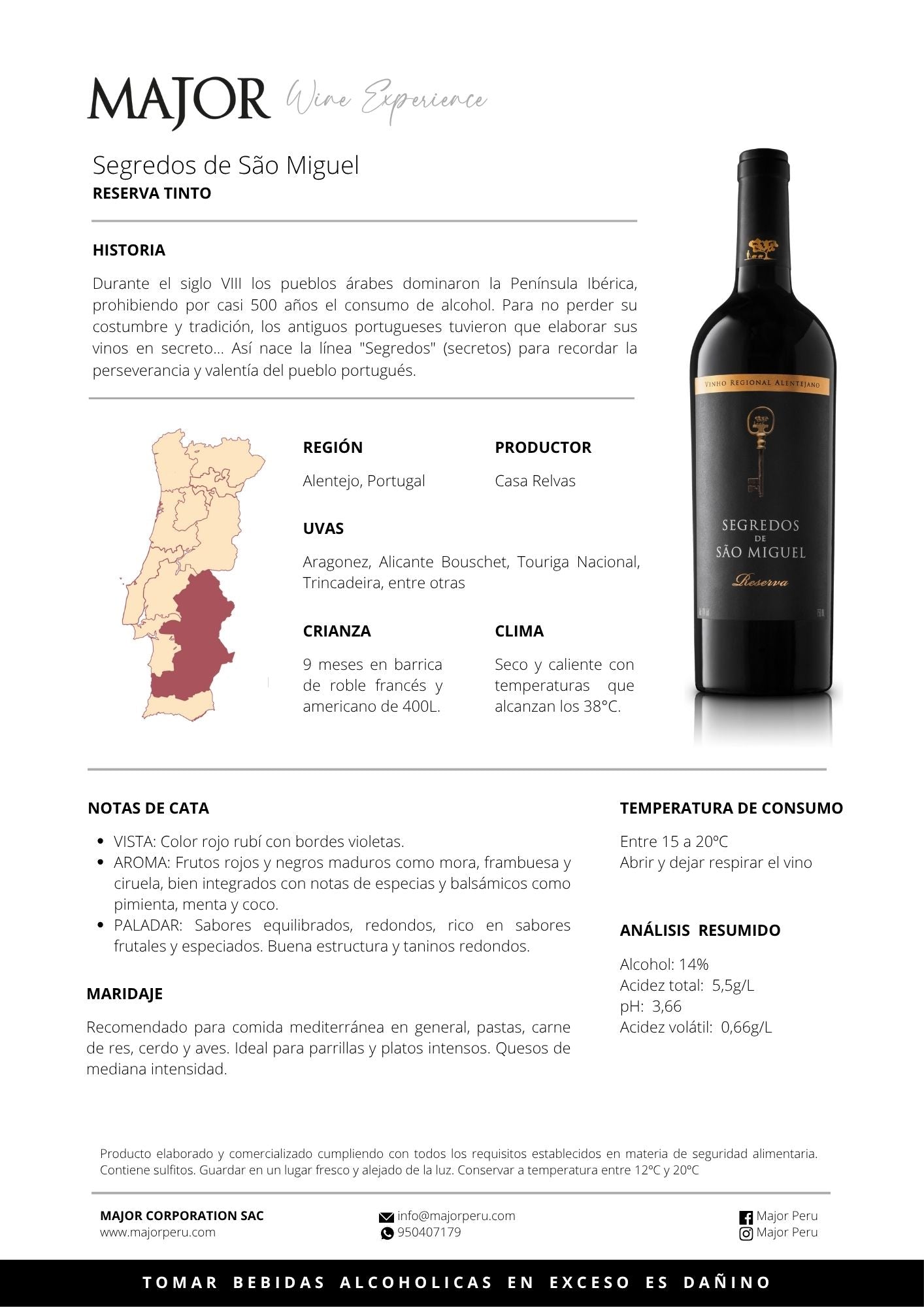 Segredos de Sao Miguel Reserva Tinto (750mL) x3