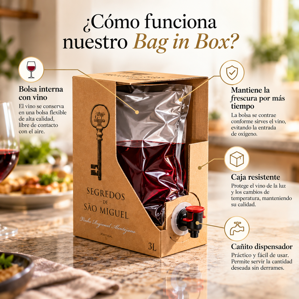 Segredos de Sao Miguel Tinto, Bag in Box 3L